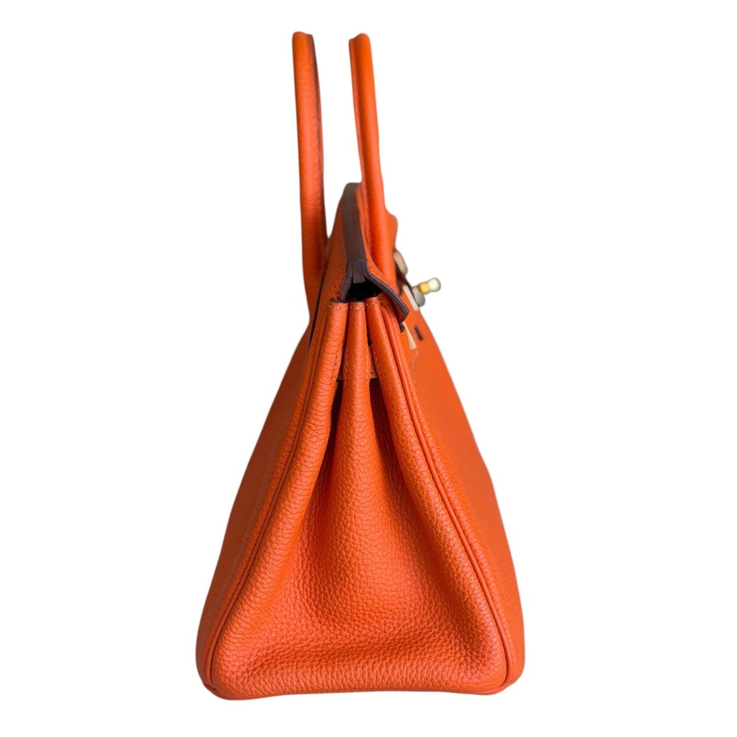 Hermes Birkin 25 Orange Togo Leather Gold Hardware