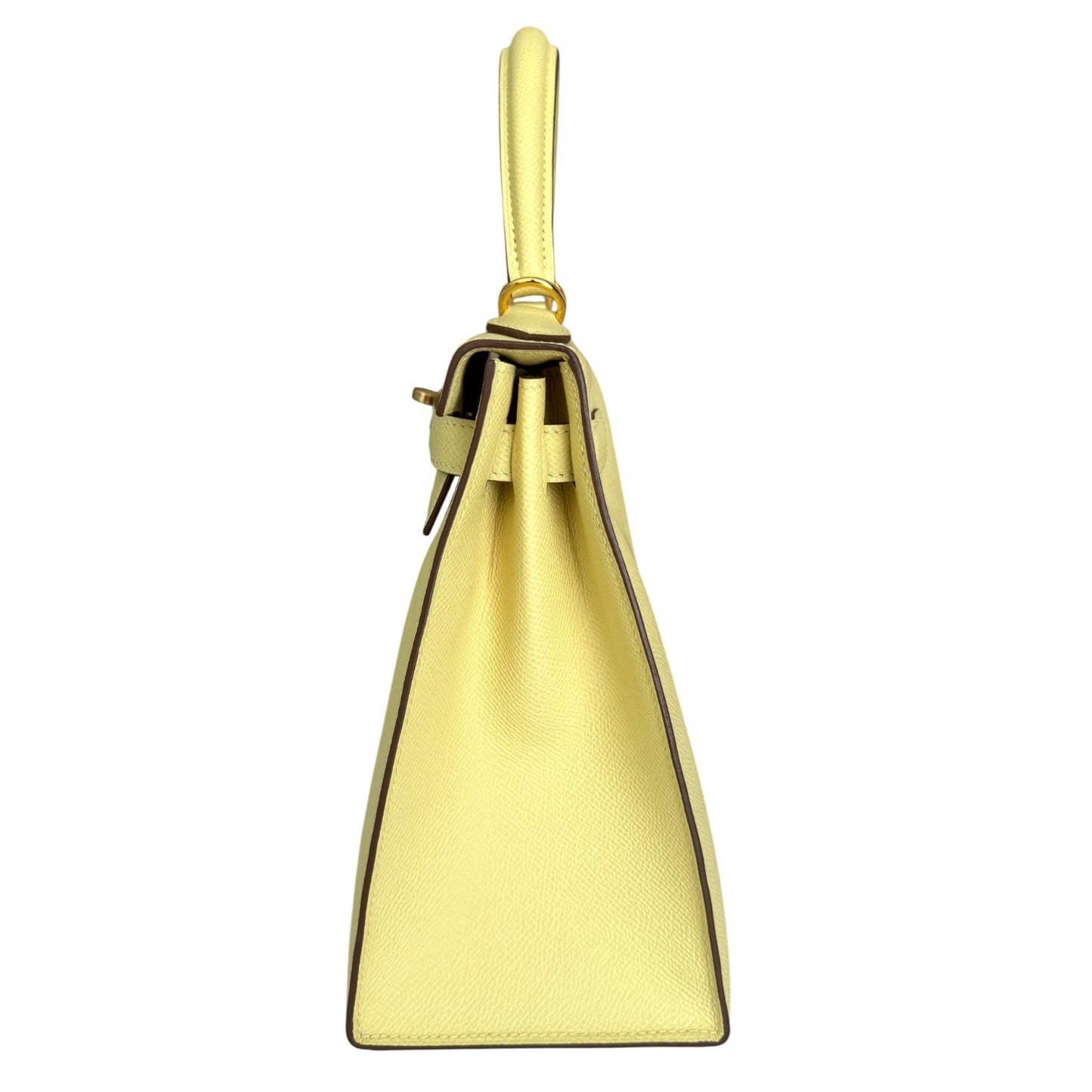 Hermes Kelly 28 Sellier Jaune Poussin Yellow Epsom Leather Gold Hardware