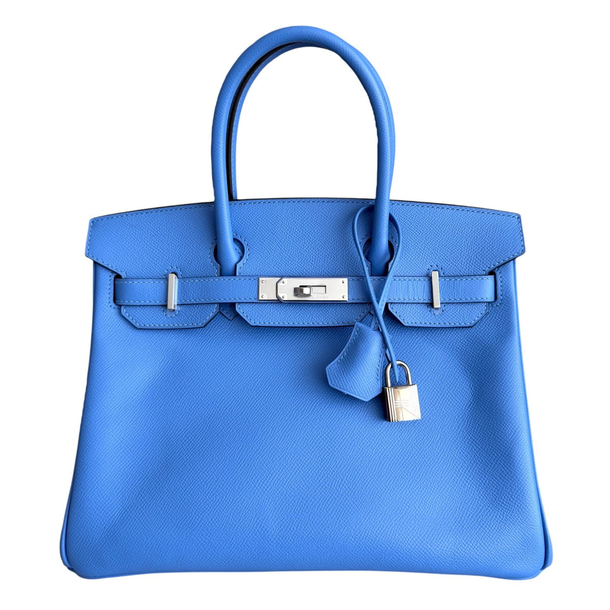 Hermes Birkin 30 Blue Paradise Epsom Leather Palladium Hardware