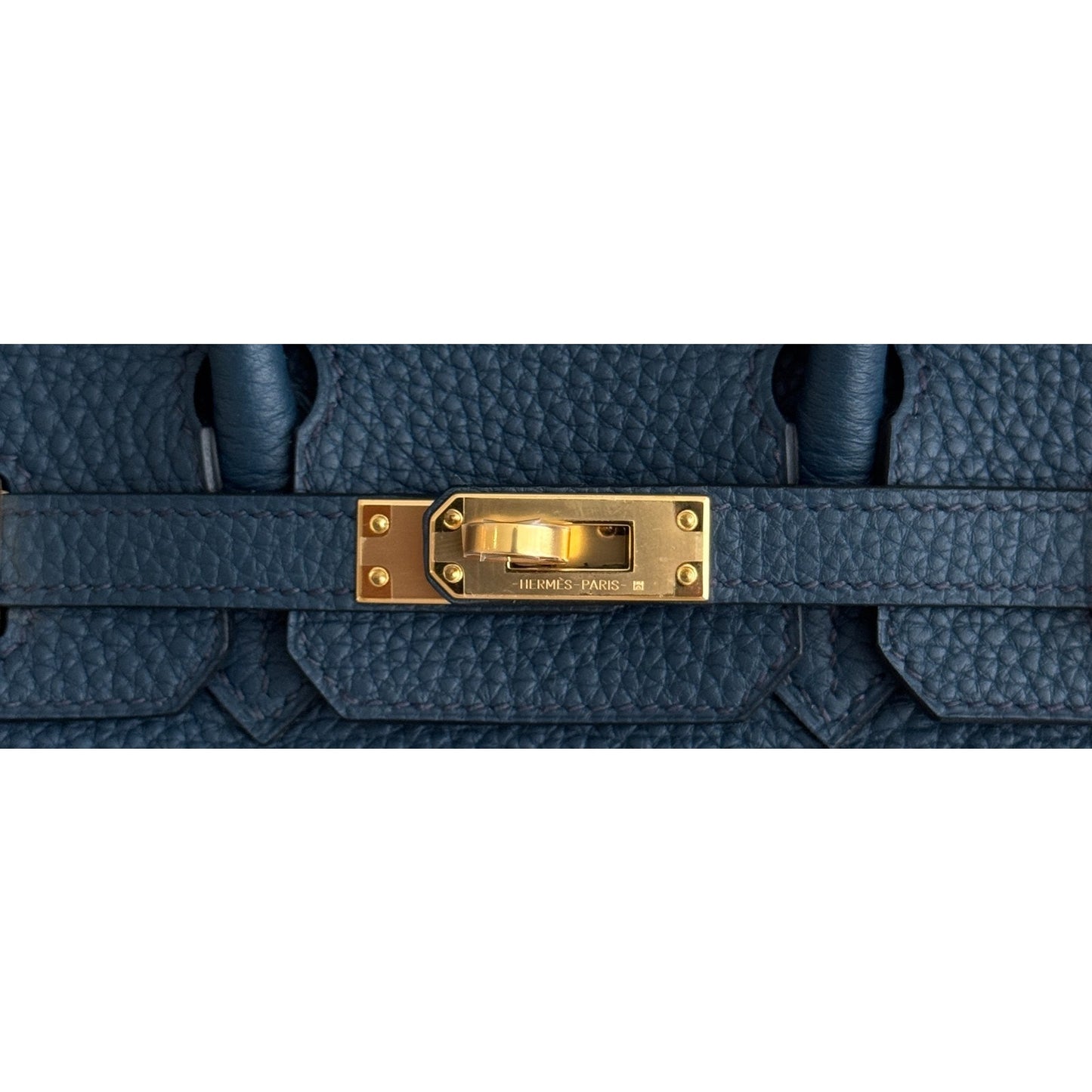 Hermes Birkin 25 Bleu Prusse Blue Togo Leather Gold Hardware