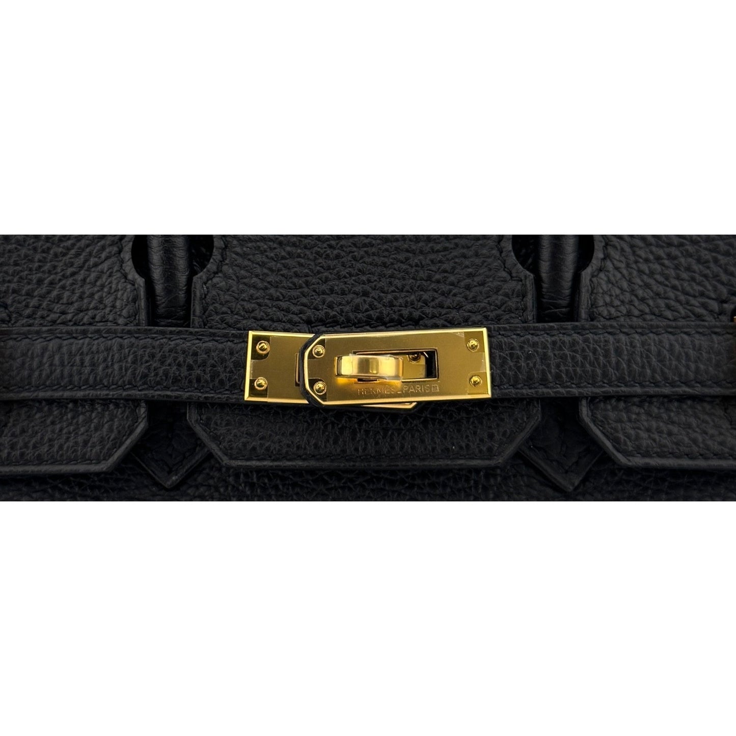 Hermes Birkin 25 Black Noir Togo Leather Gold Hardware Handbag