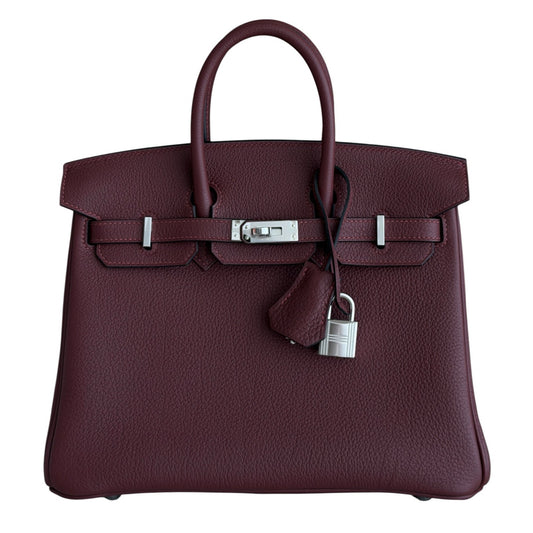 Hermes Birkin 25 Rouge H Red Togo Leather Palladium Hardware RARE 2026