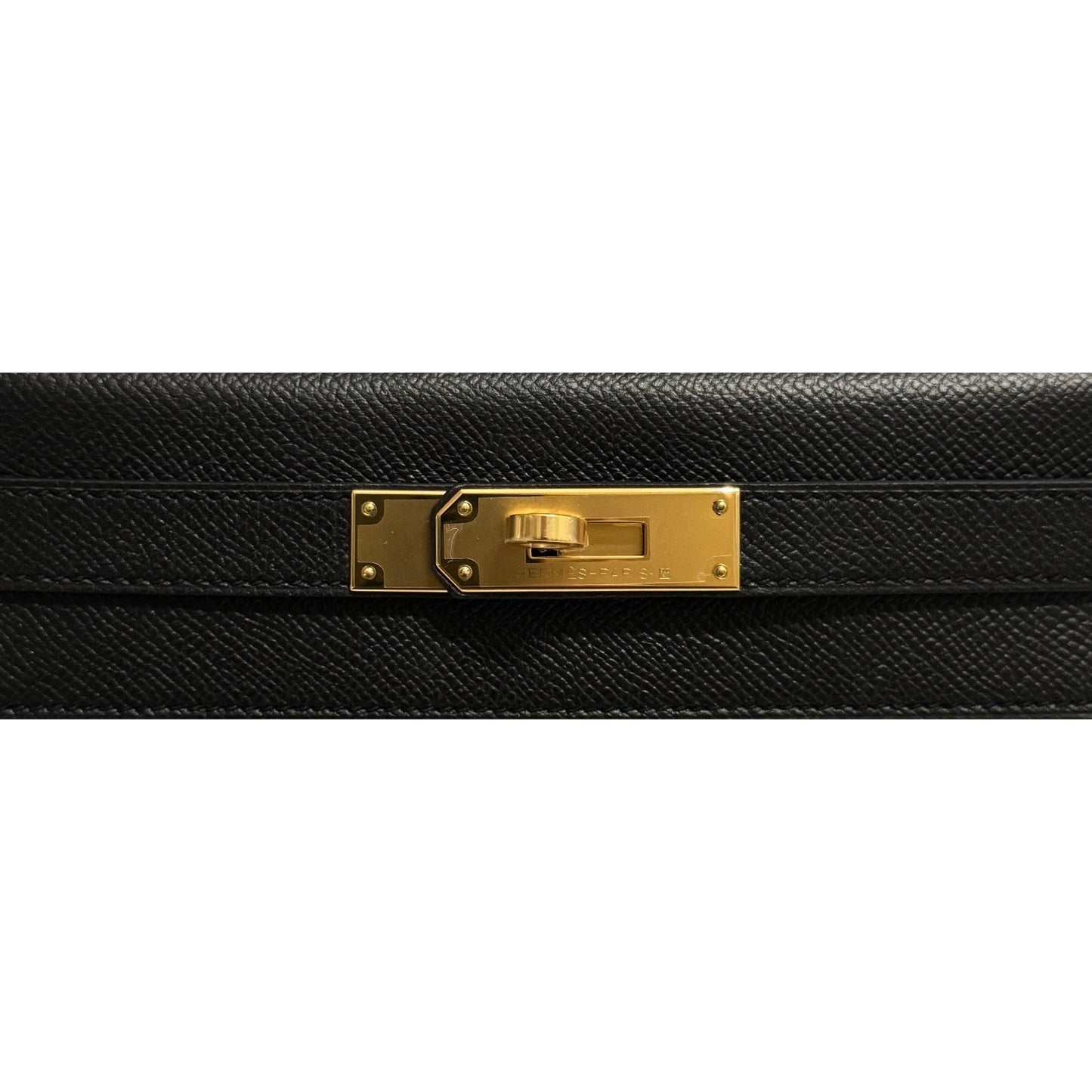 Hermes Kelly 28 Sellier Black Noir Epsom Leather Gold Hardware