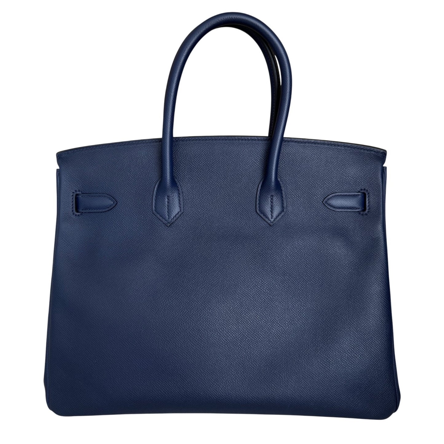 Hermes Birkin 35 Blue Sapphire Epsom Leather Palladium Hardware RARE