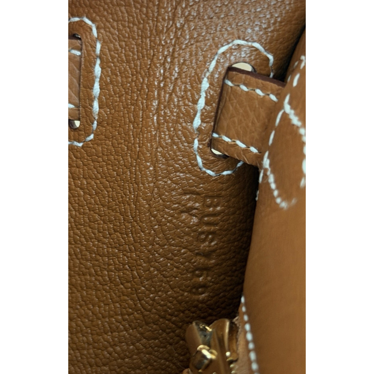 Hermes Kelly 25 Sellier Gold Tan Epsom Leather Gold Hardware