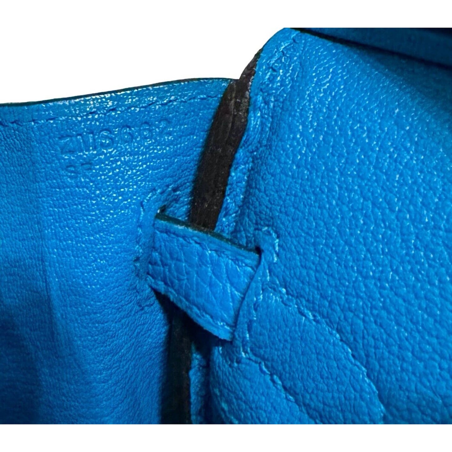 Hermes Birkin 25 Blue Zanzibar Togo Leather PalladiumHardware Handbag Bag