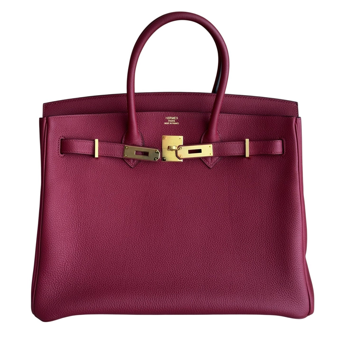 Hermes Birkin 35 Rouge Grenat Red Togo Leather Gold Hardware RARE