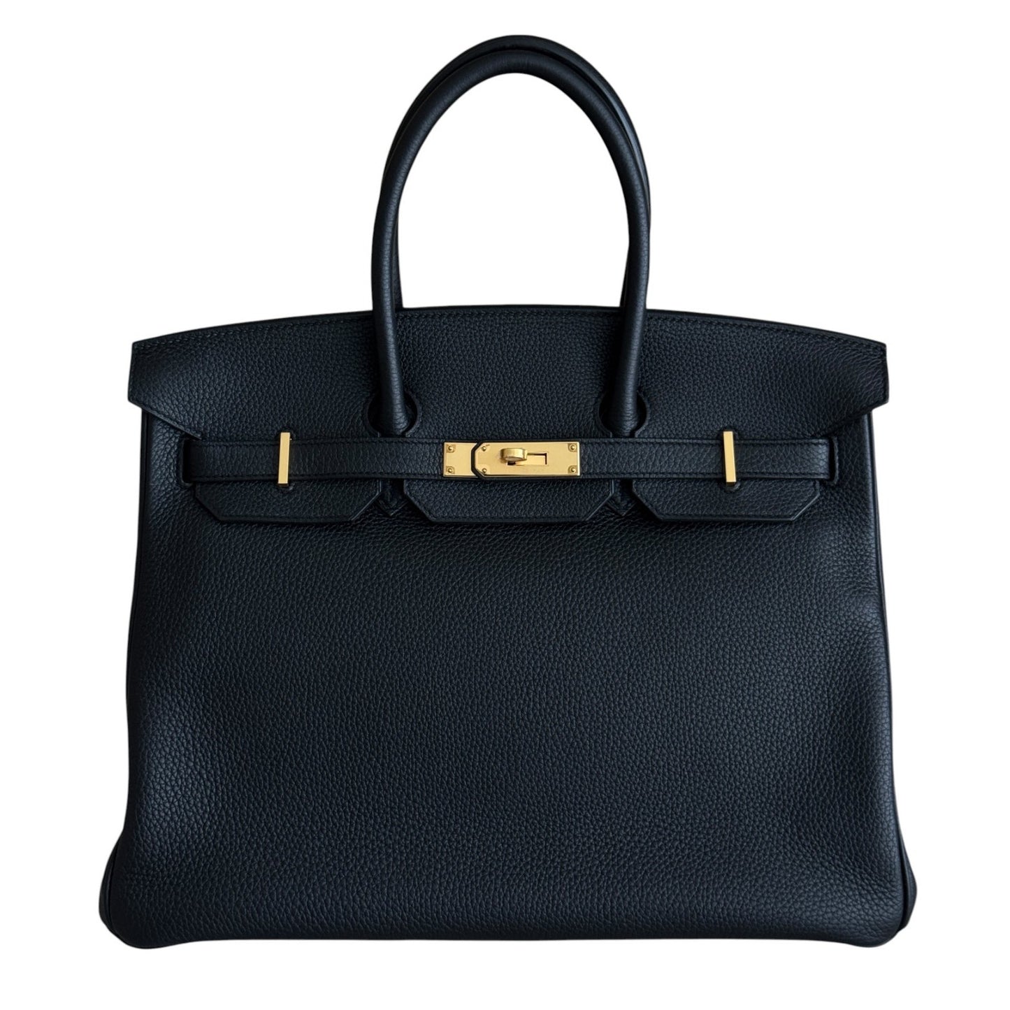 Hermes Birkin 35 Black Noir Togo Leather Gold Hardware RARE