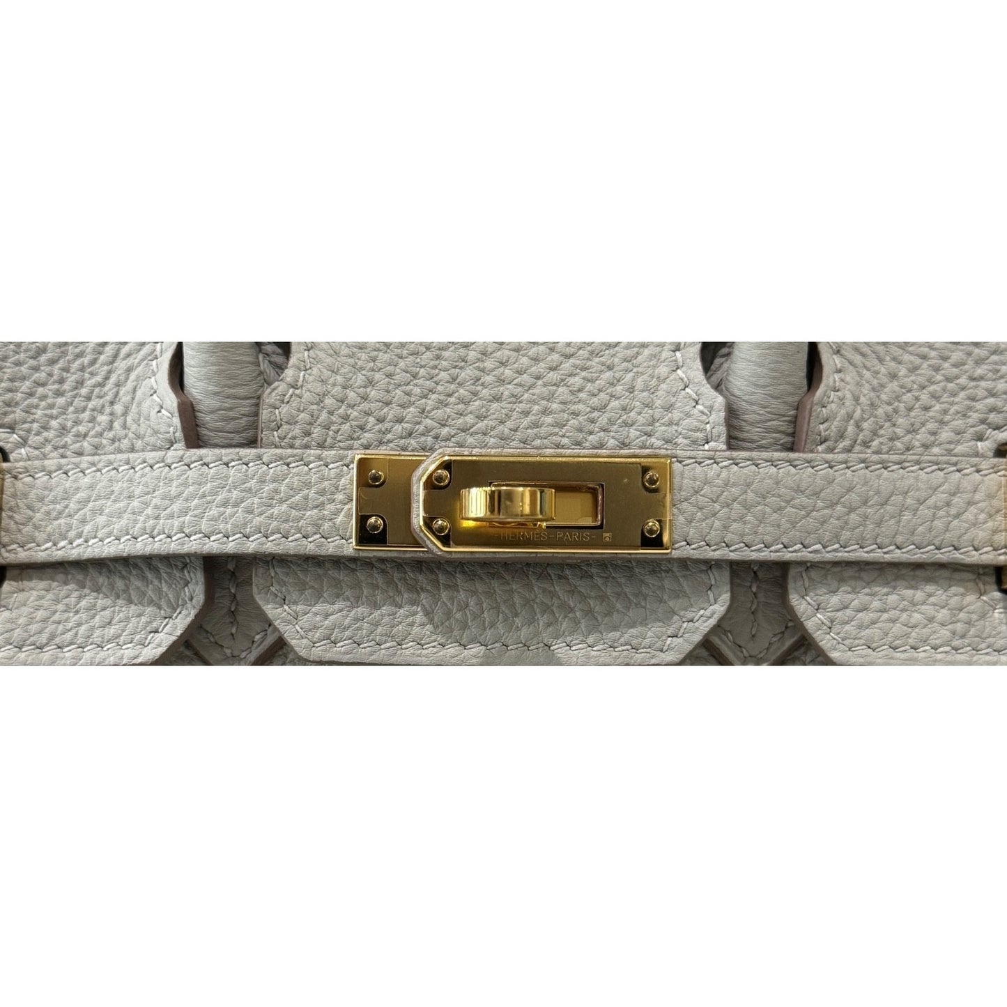 Hermes Birkin 25 Gris Perle Pearl Gray Togo Leather Gold Hardware