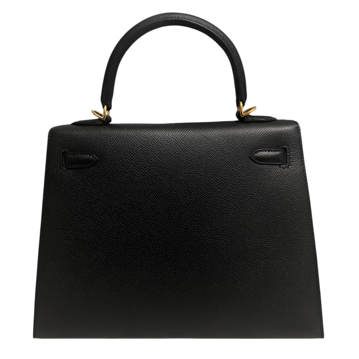 Hermes Kelly 25 Sellier Black Noir Epsom Leather Gold Hardware