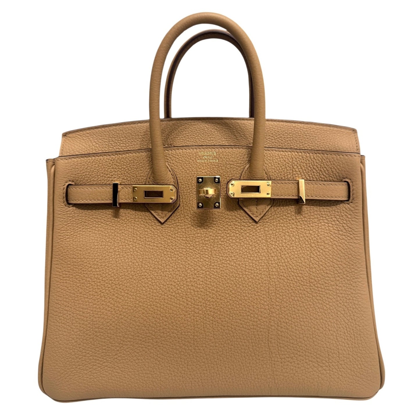Hermes Birkin 25 Biscuit Tan Beige Togo Leather Gold Hardware NEW