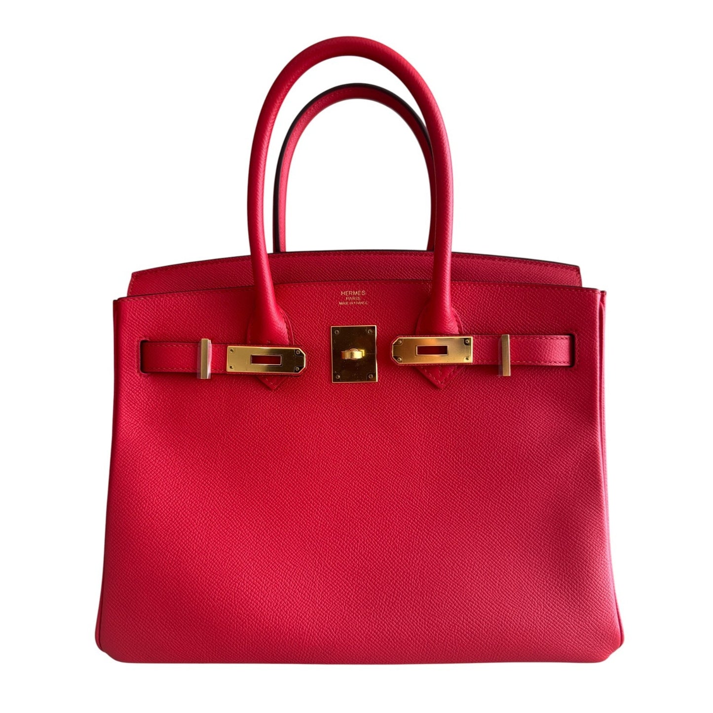 Hermes Birkin 30 Rouge Tomate Red Epsom Leather Gold Hardware