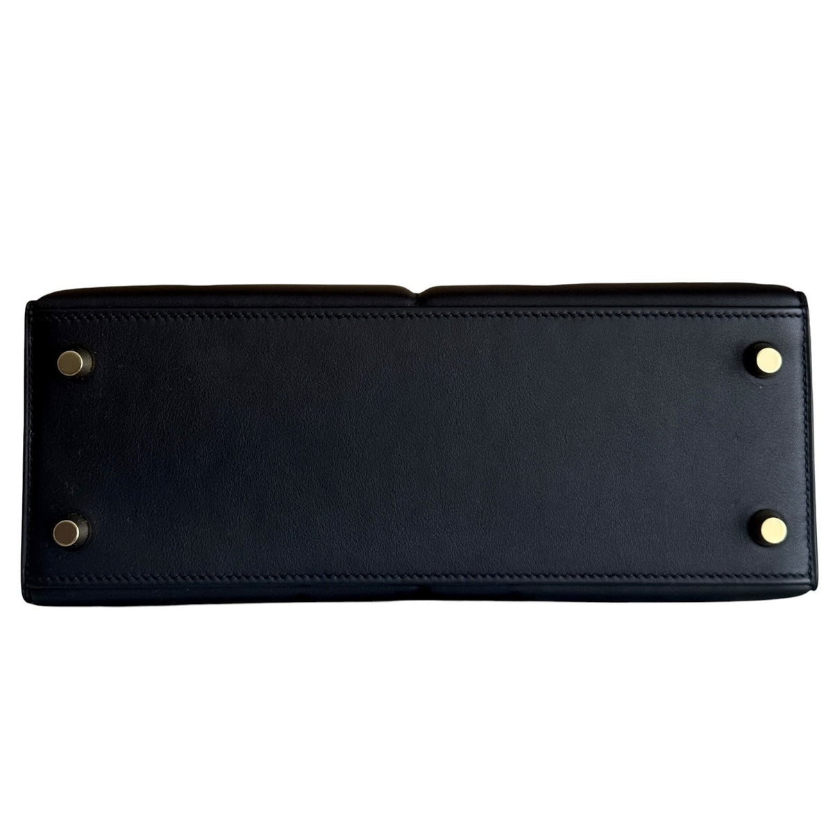 Hermes Kelly 25 Sellier Black Noir Padded Leather Gold Hardware Limited Edition