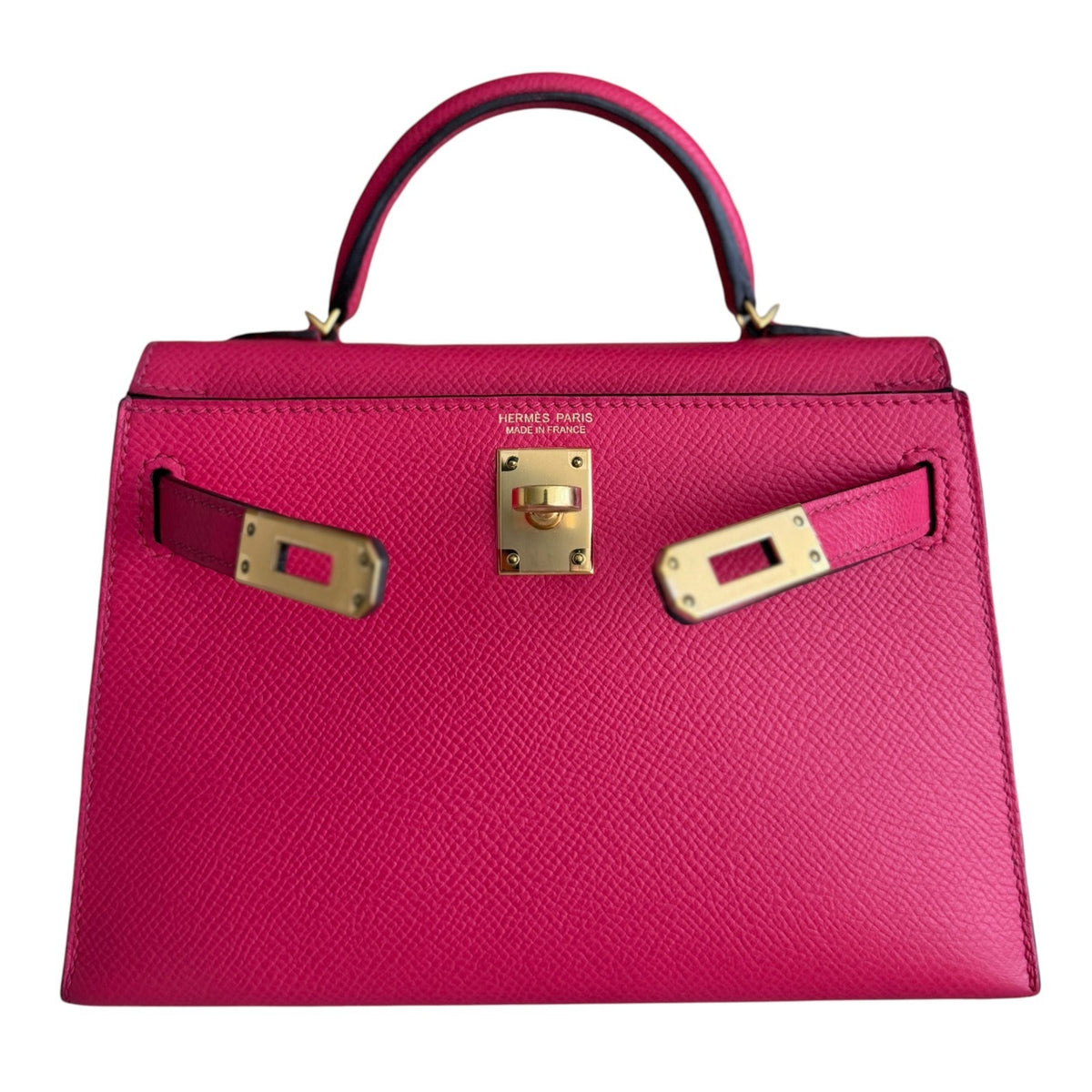Hermes Kelly Mini 20 Rose Extreme Pink Epsom Leather Gold Hardware