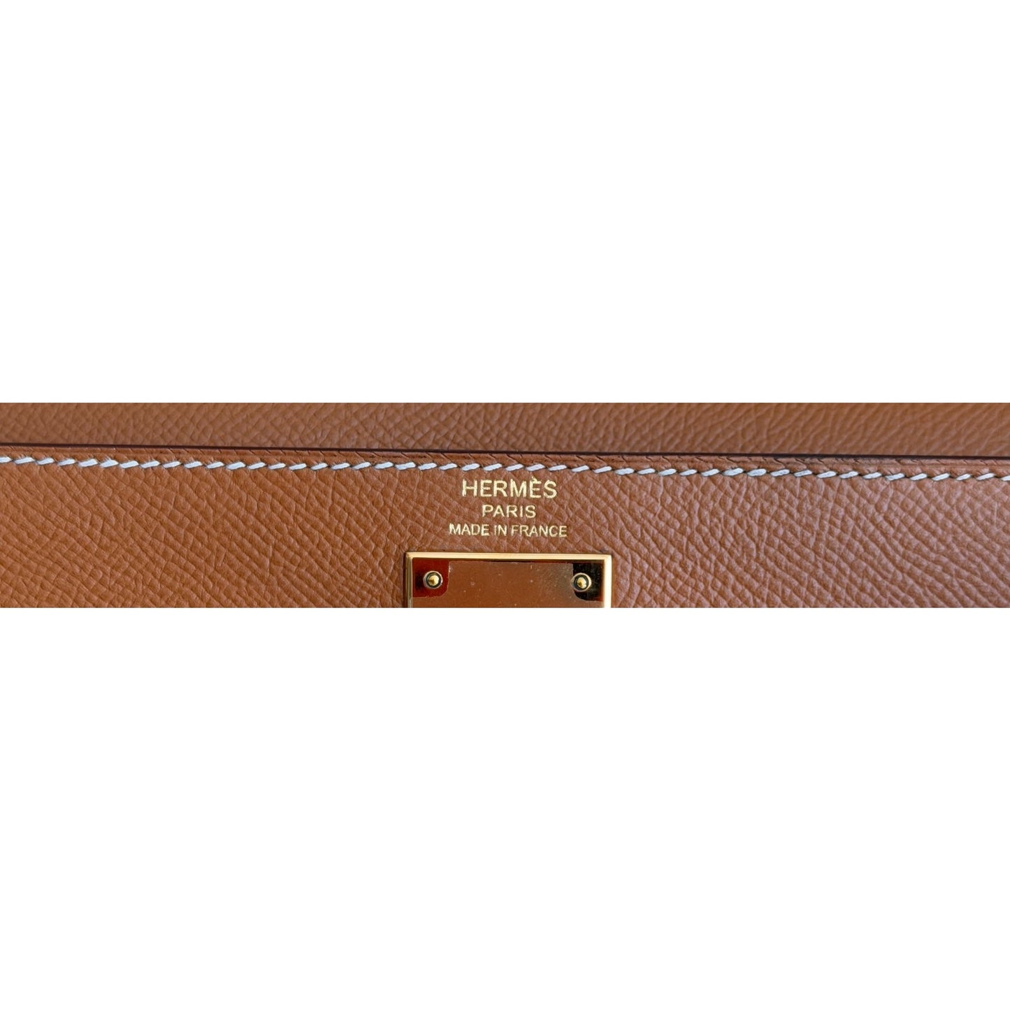 Hermes Kelly 28 Sellier Gold Tan Epsom Leather Gold Hardware RARE