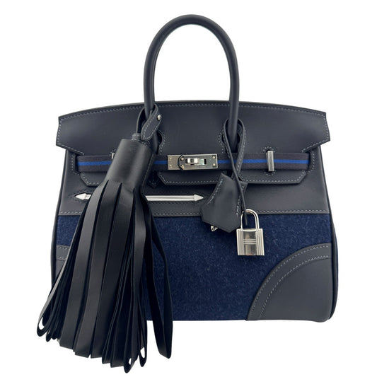 Hermes Birkin 25 Go Team Bleu Nuit Caban Blue Feutre Palladium Hardware 2025 Limited Edition