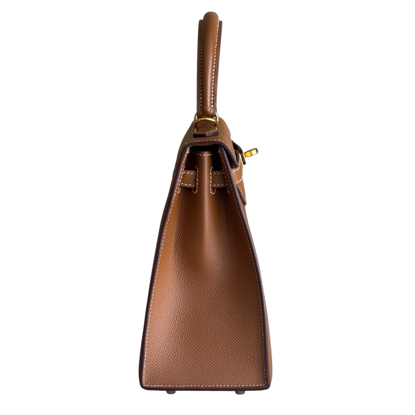 Hermes Kelly 25 Sellier Gold Tan Epsom Leather Gold Hardware