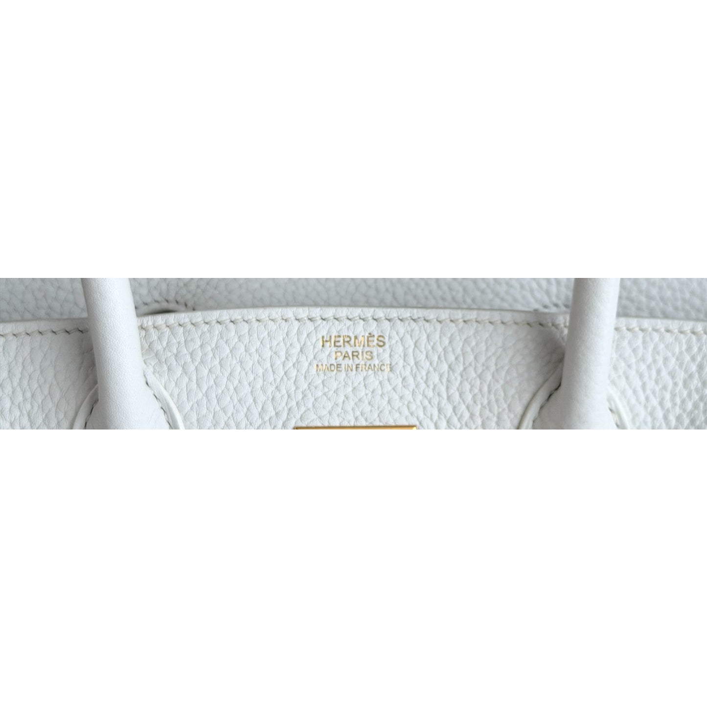 Hermes Birkin 30 White Blanc Togo Leather Gold Hardware Handbag