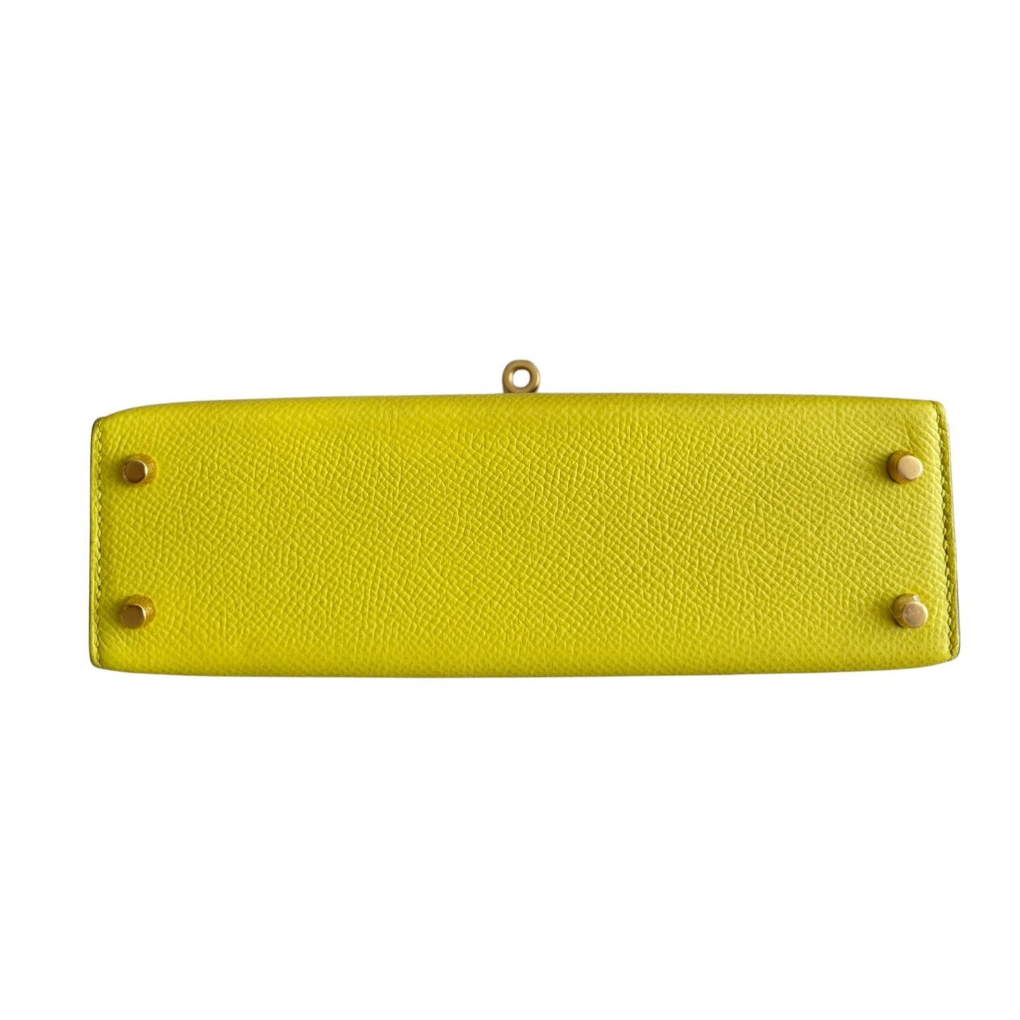 Hermes Kelly Mini 20 Lime Yellow Epsom Leather Gold Hardware