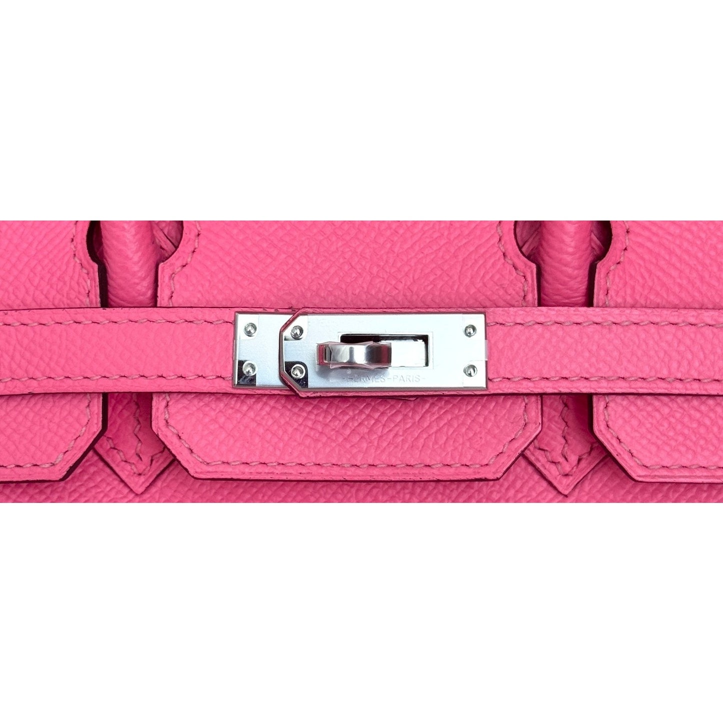 Hermes Birkin 25 Special Order Rose Azalee White Epsom Leather Palladium Hardwar