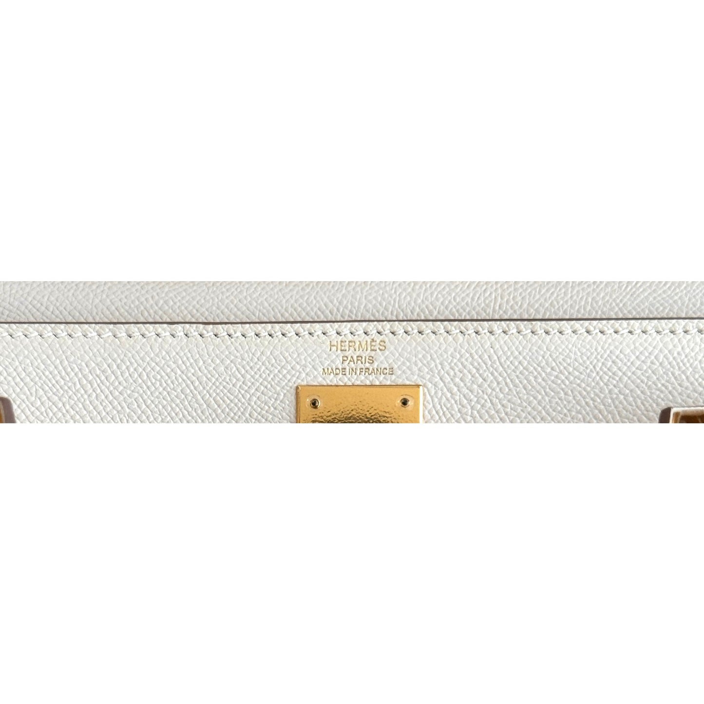 Hermes Kelly 28 Sellier Craie White Epsom Leather Gold Hardware RARE