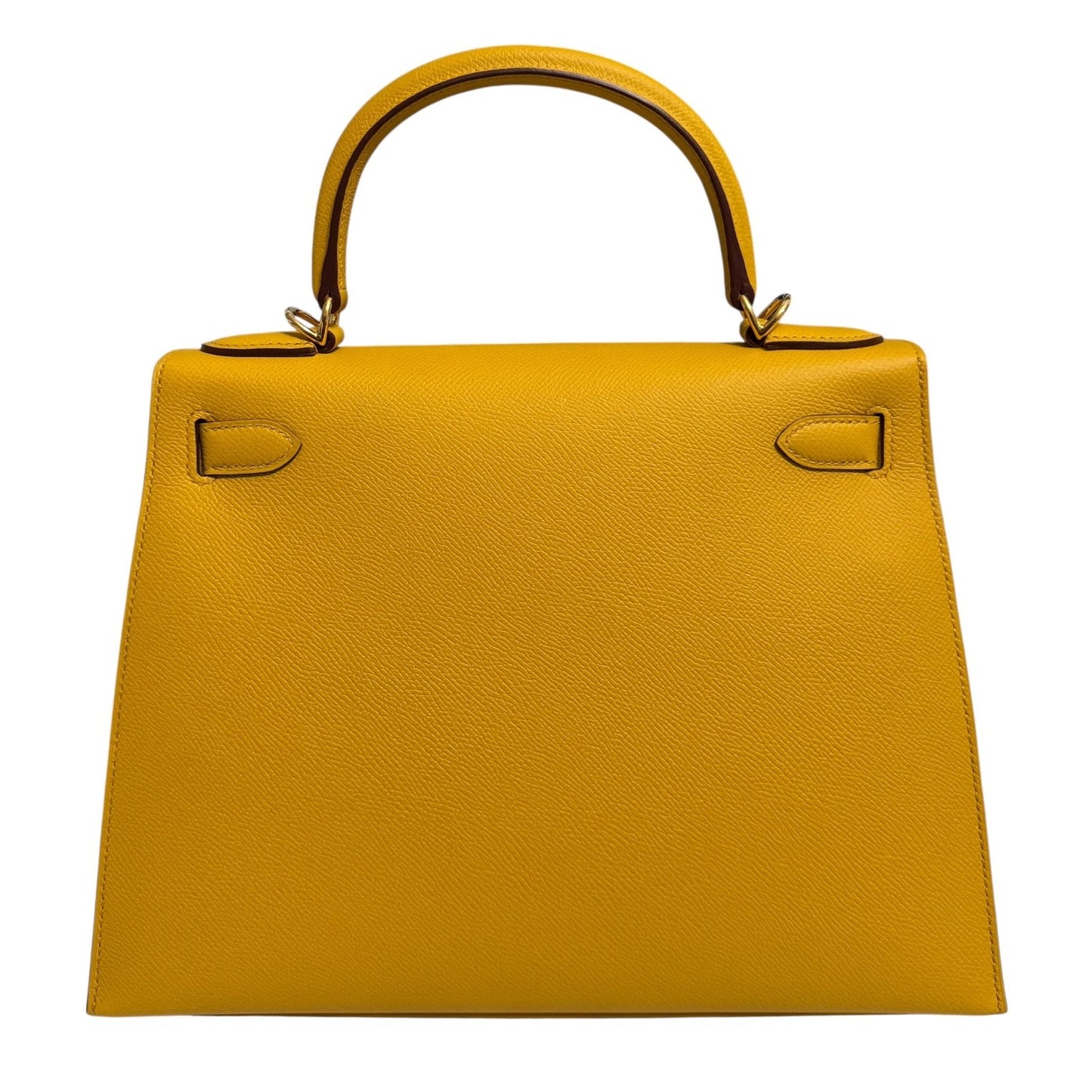 Hermes Kelly 28 Sellier Jaune Ambre Yellow Epsom Leather Gold Hardware