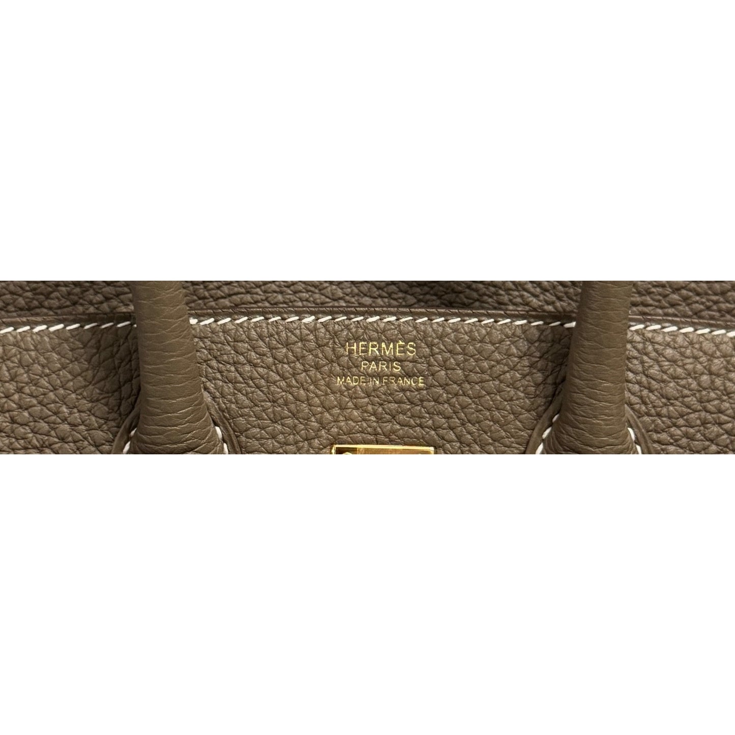 Hermes Birkin 25 Etoupe Gray Togo Leather Gold Hardware Handbag