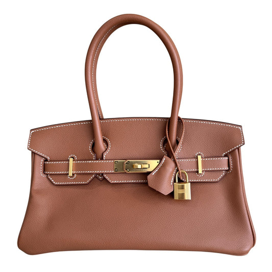 Hermes Birkin 29 Shoulder Light Gold Tan Evercolor Leather Gold Hardware 2025