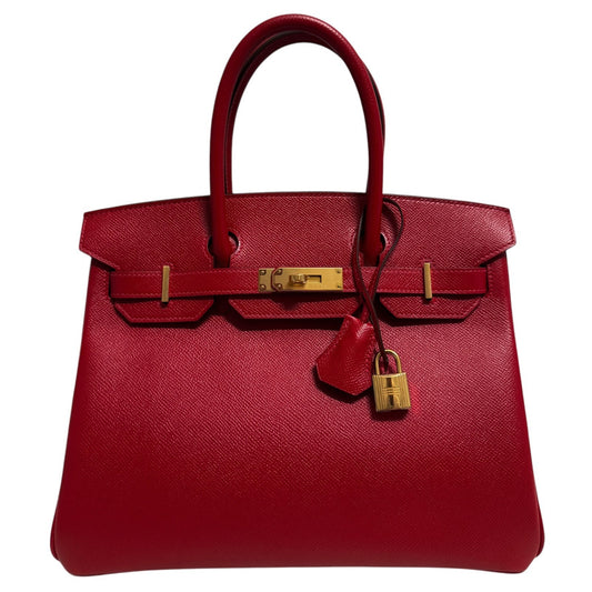 Hermes Birkin 30 Rouge Casaque Red Epsom Leather Gold Hardware