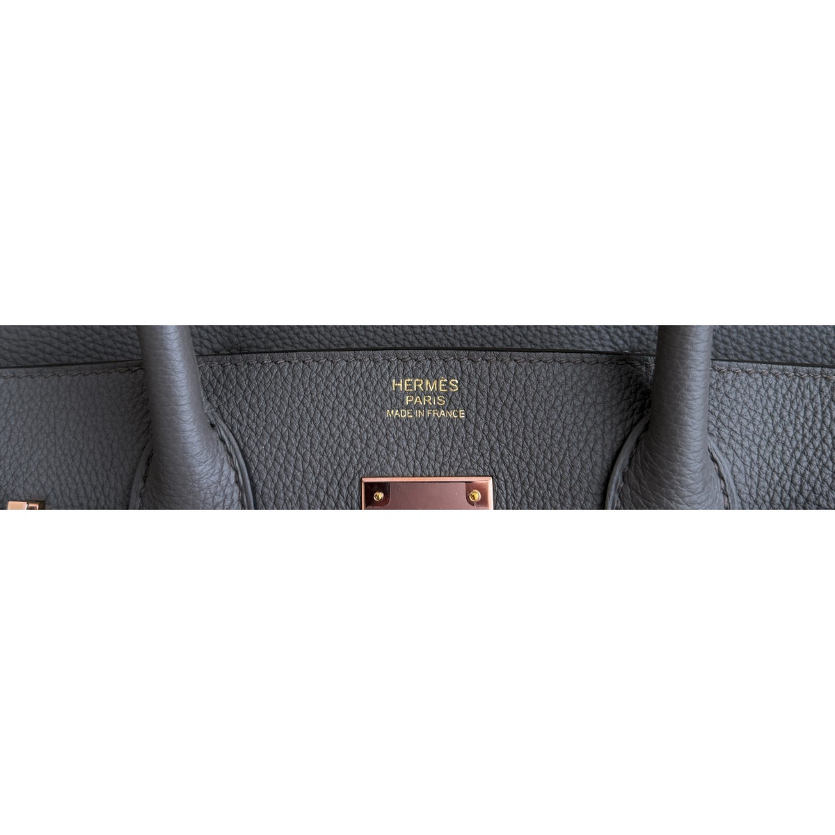 Hermes Birkin 30 Gris Eteain Gray Togo Leather Rose Gold Hardware Handbag RARE