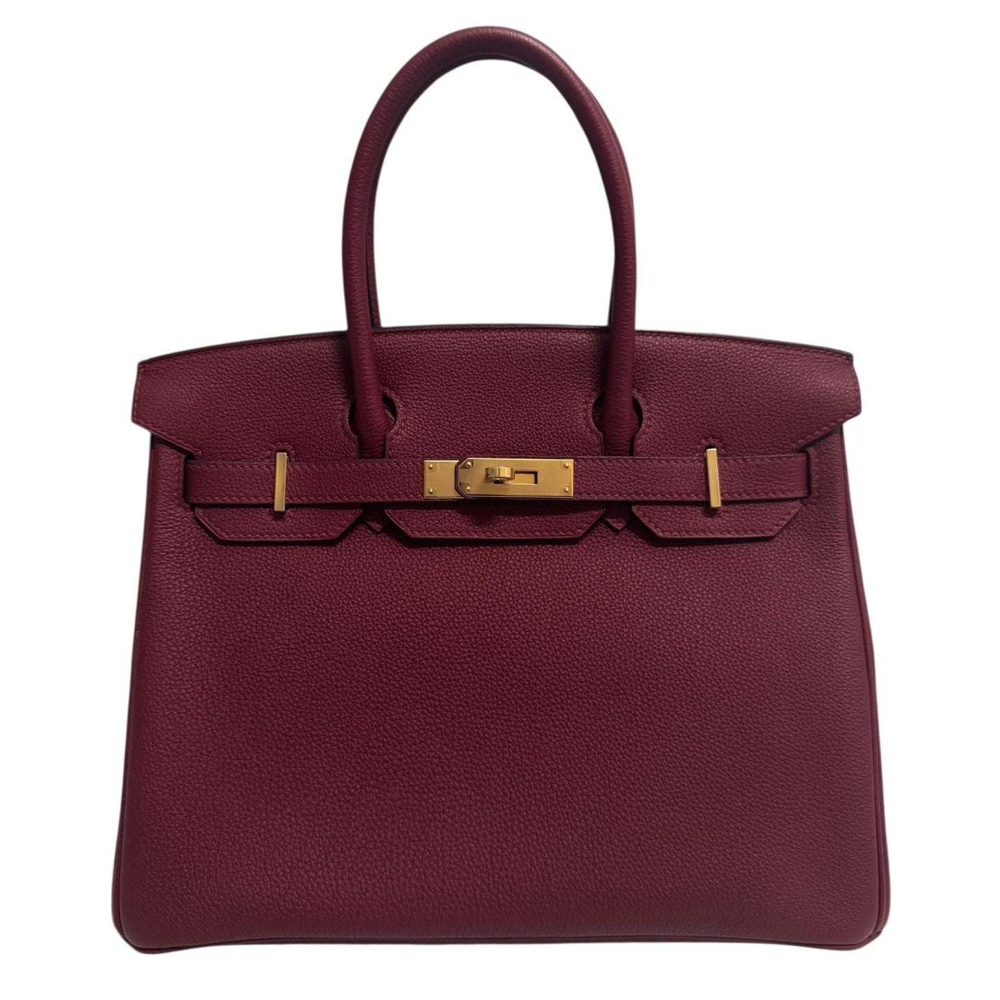 Hermes Birkin 30 Rouge Grenat Red Togo Leather Gold Hardware