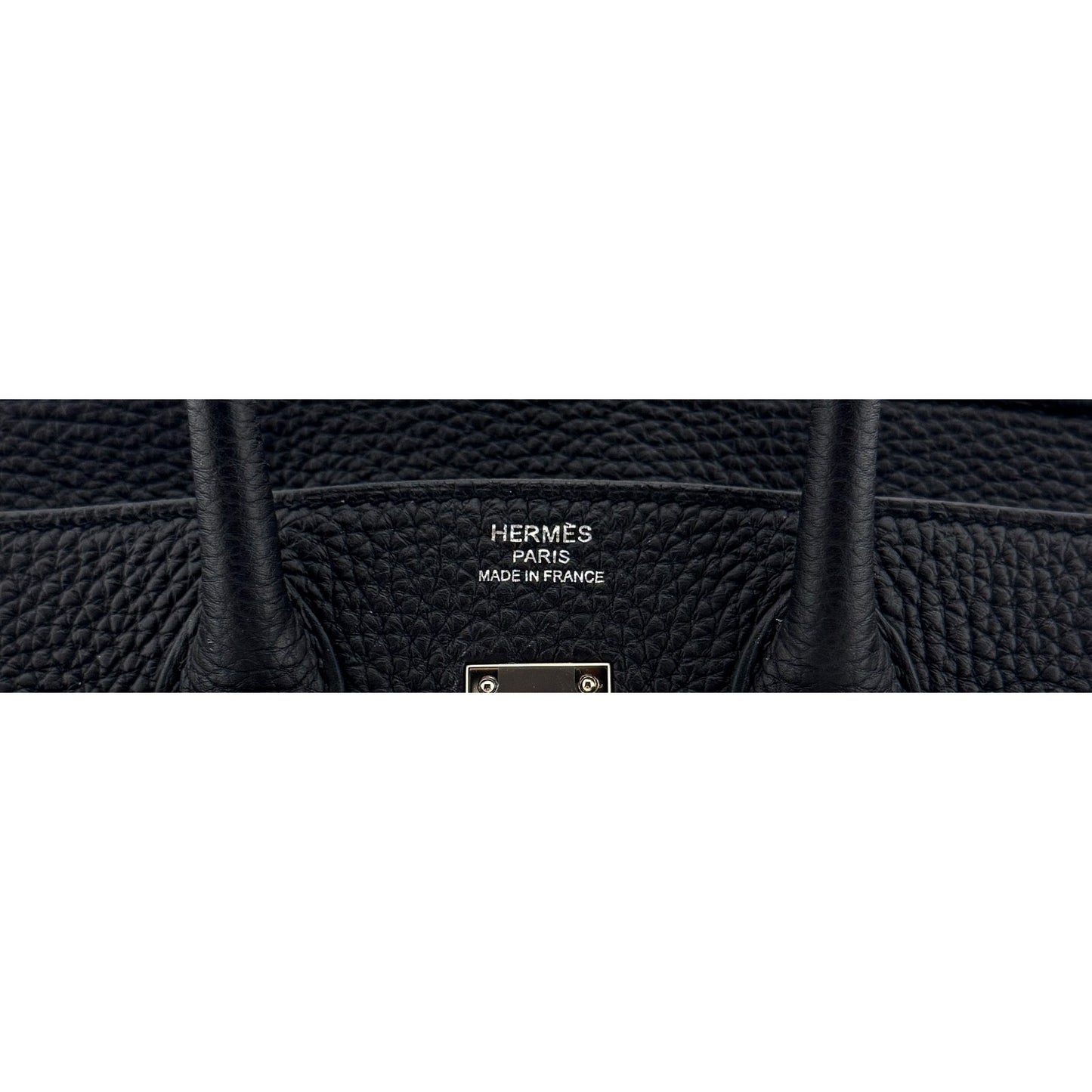 Hermes Birkin 25 Black Noir Togo Leather Palladium Hardware Handbag