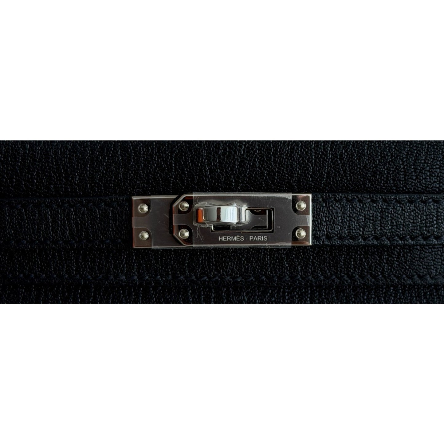 Hermes Mini Kelly Touch Black Chamkila Chevre Leather Lizard Palladium Hardware