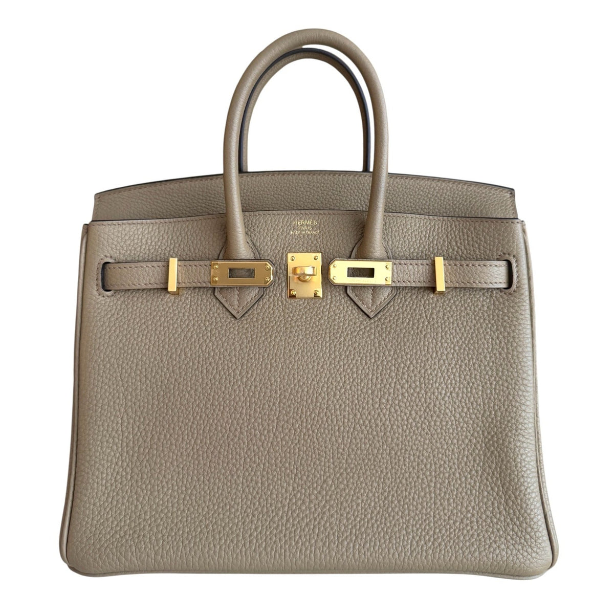 Hermes Birkin 25 Beige Marfa Tan Togo Leather Gold Hardware NEW