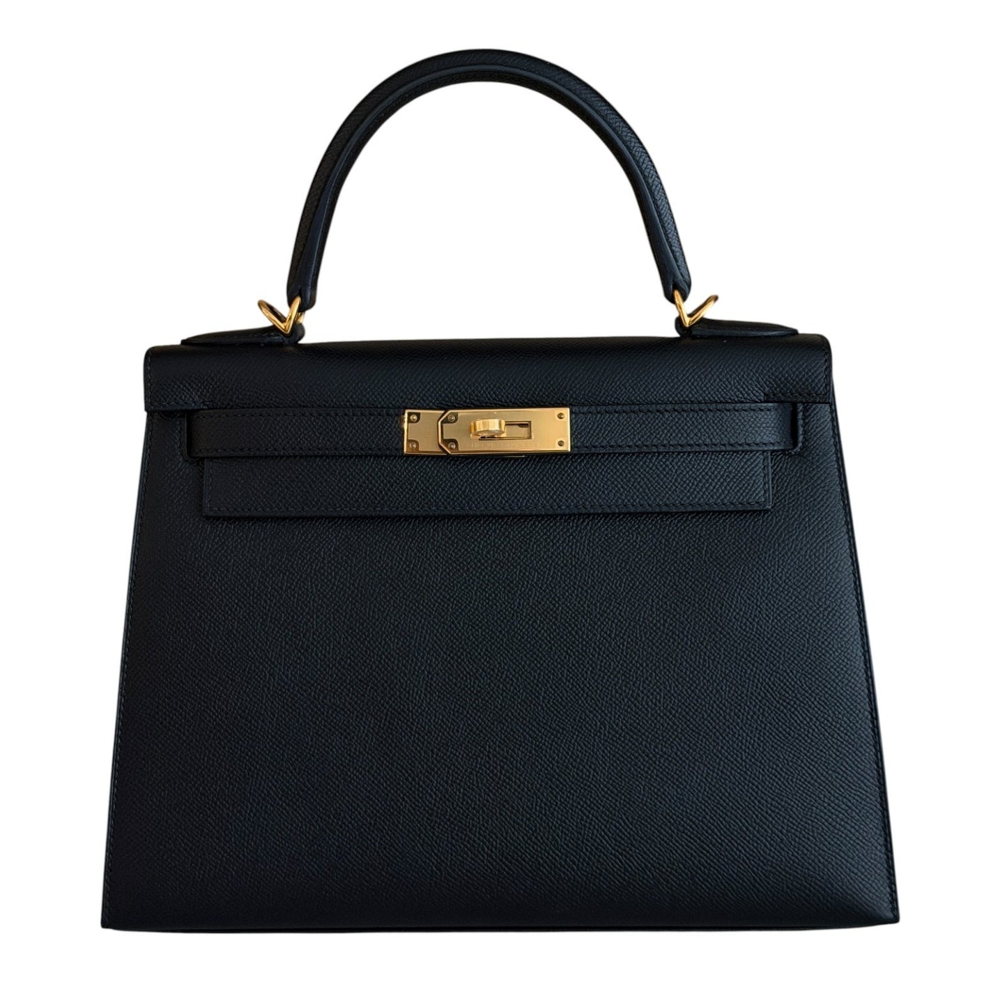 Hermes Kelly 28 Sellier Black Noir Epsom Leather Gold Hardware
