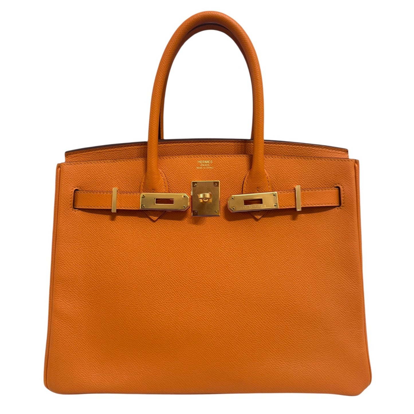 Hermes Birkin 30 Apricot Orange Epsom Leather Gold Hardware