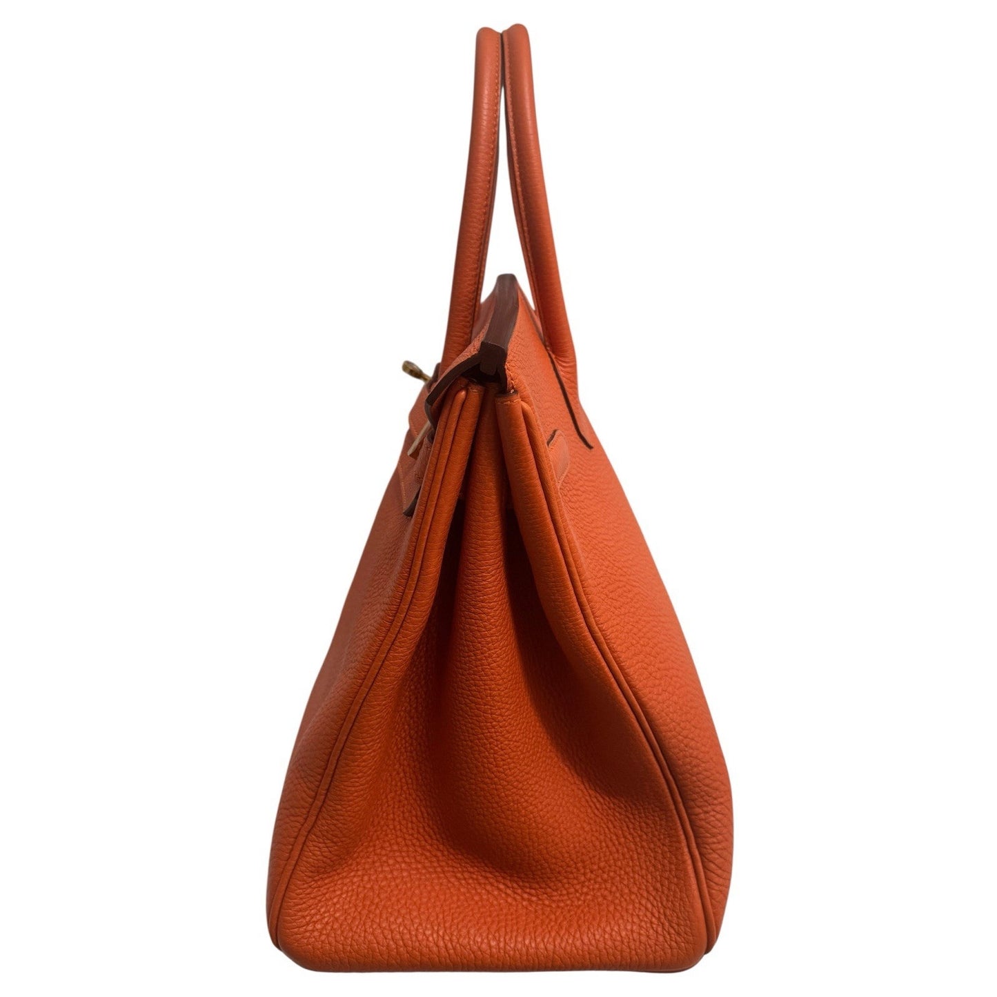 Hermes Birkin 35 Orange Togo Leather Gold Hardware RARE