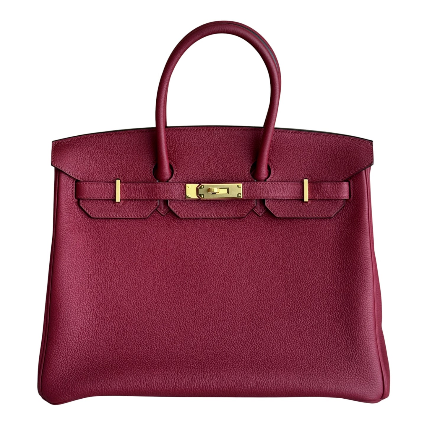 Hermes Birkin 35 Rouge Grenat Red Togo Leather Gold Hardware RARE