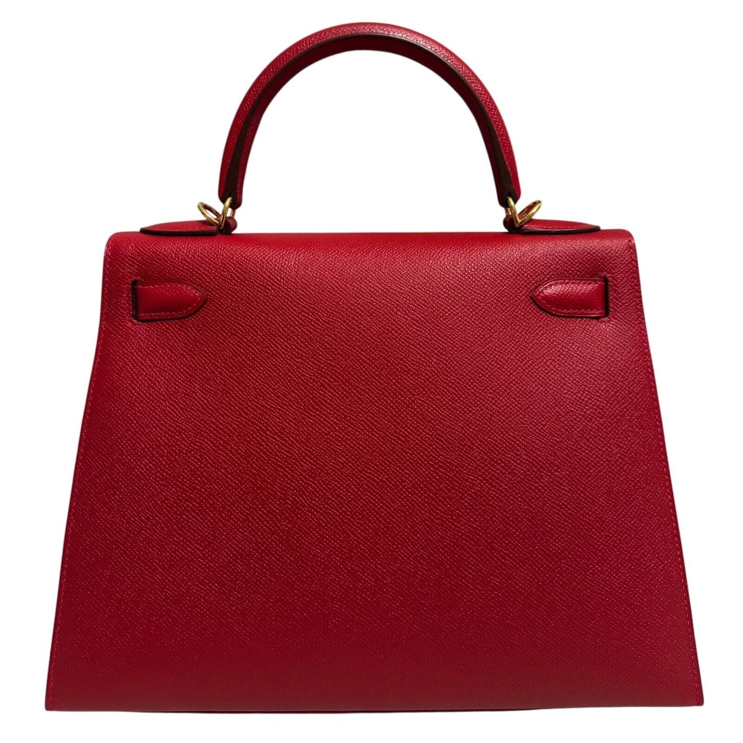 Hermes Kelly 28 Sellier Rouge Casaque Red Epsom Leather Gold Hardware