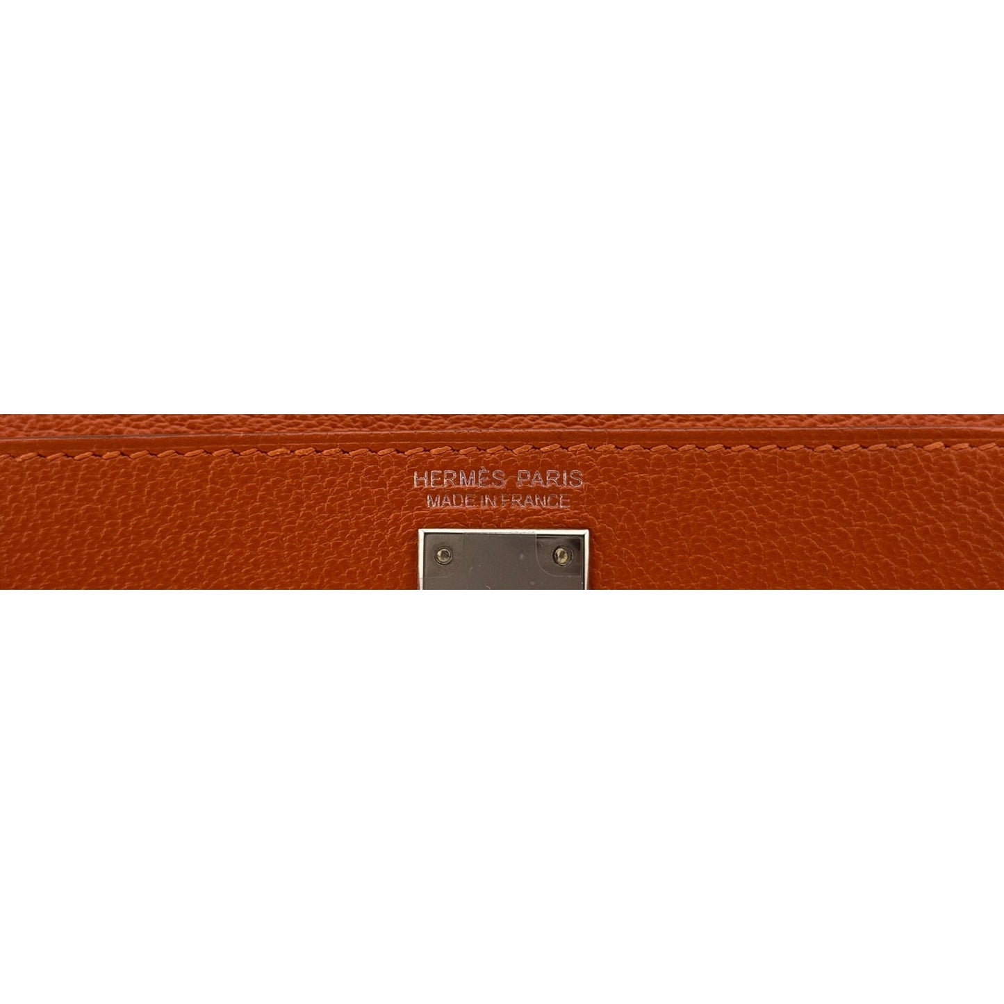 Hermes Kelly Mini 20 Verso Feu Orange & Rose Eglantine Pink Chèvre Palladium Hwr