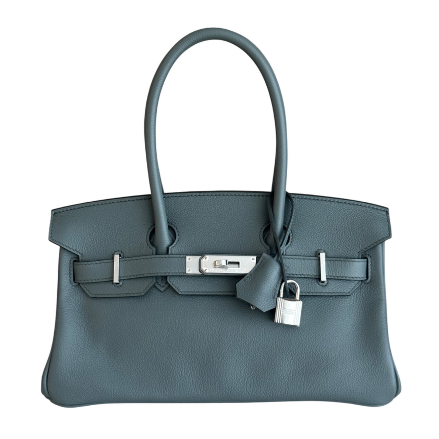 Hermes Birkin 29 Shoulder Vert Amande Evercolor Leather Palladium Hardware 2025
