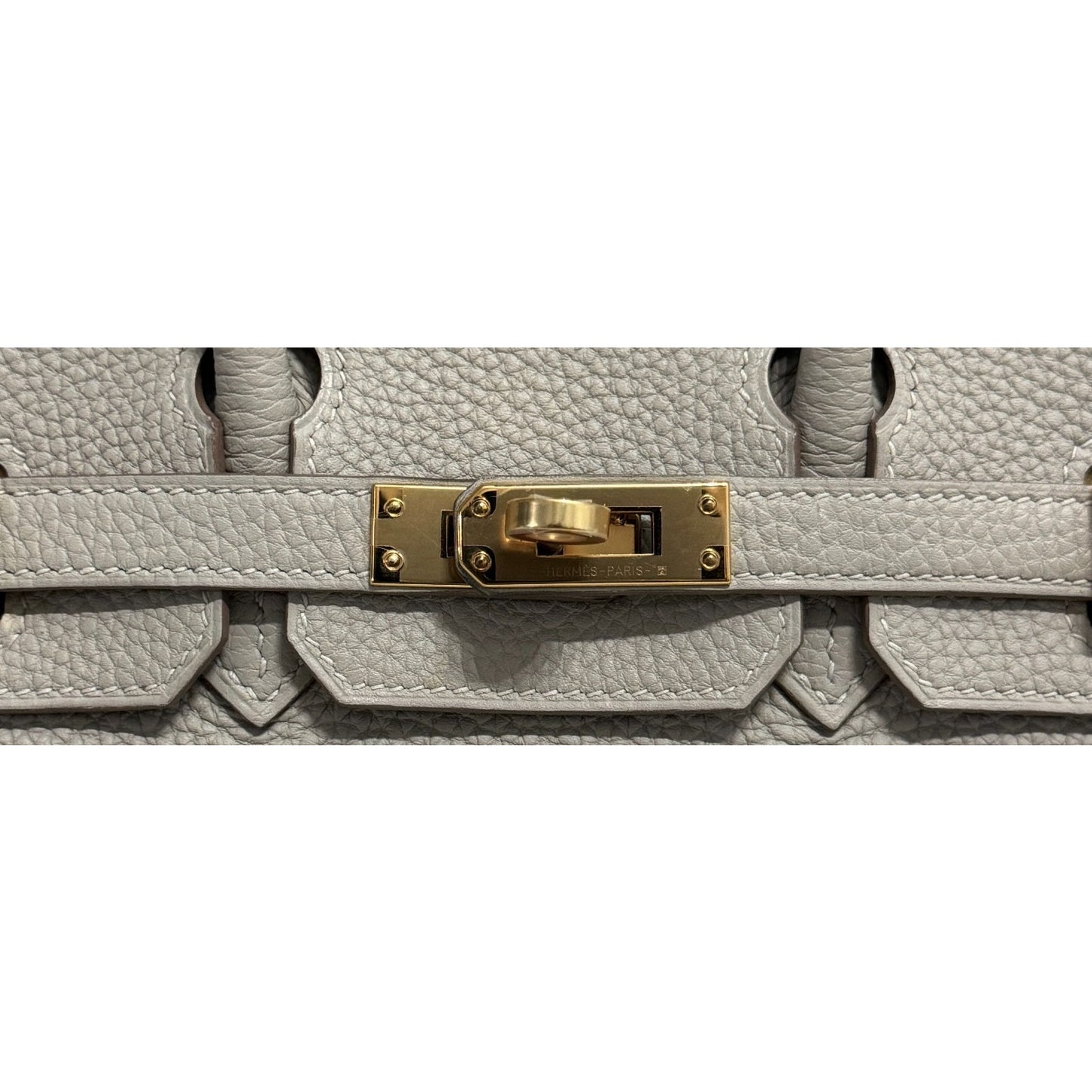 Hermes Birkin 25 Gris Perle Pearl Gray Togo Leather Gold Hardware
