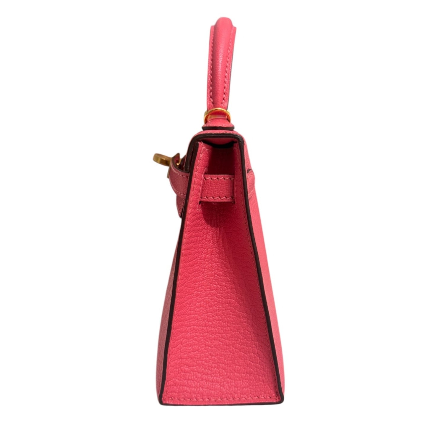 Hermes Kelly Mini 20 Rose Lipstick Pink Chèvre Leather Gold Hardware RARE