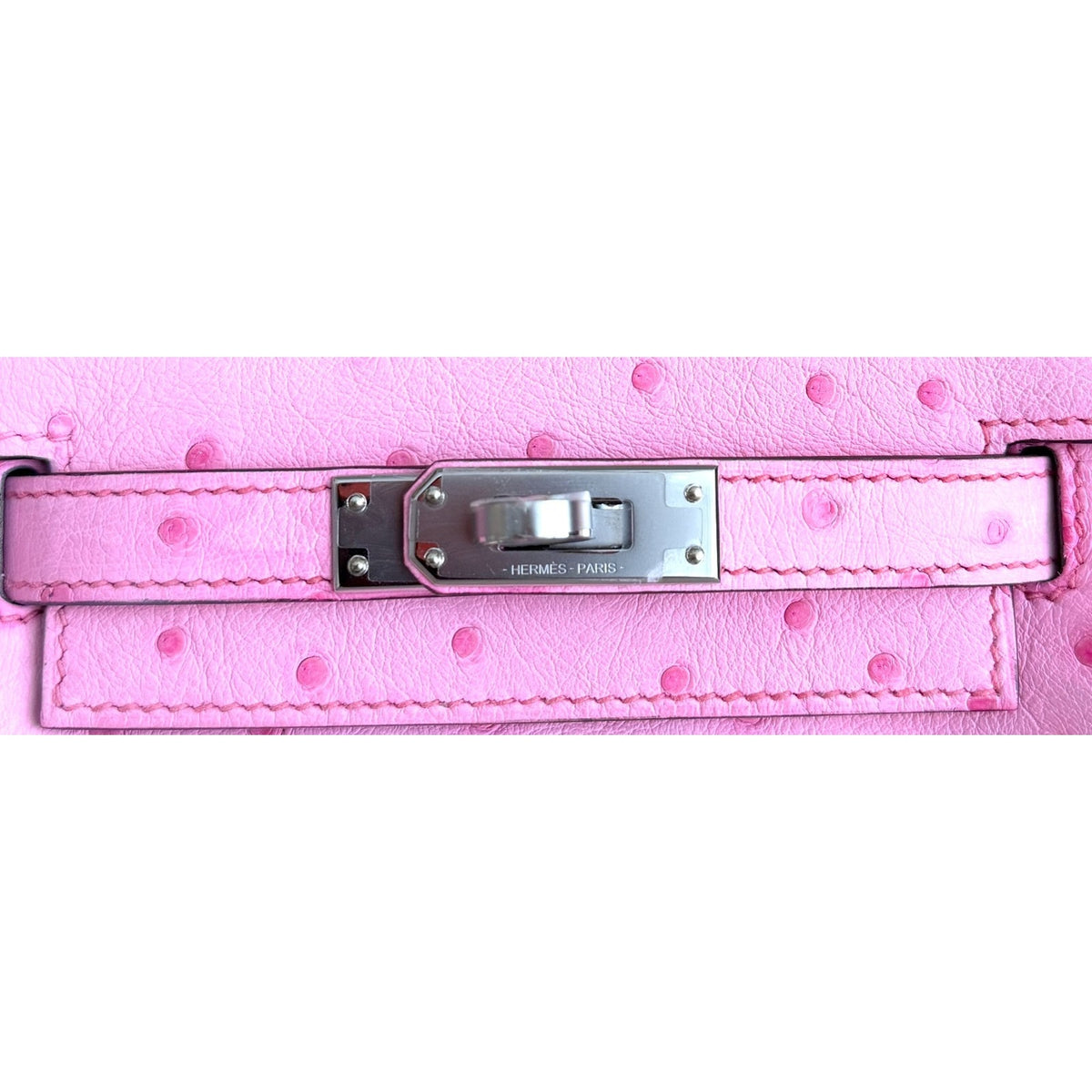 Hermes Kelly Mini Jump Backpack Bubblegum Pink Ostrich Leather Palladium