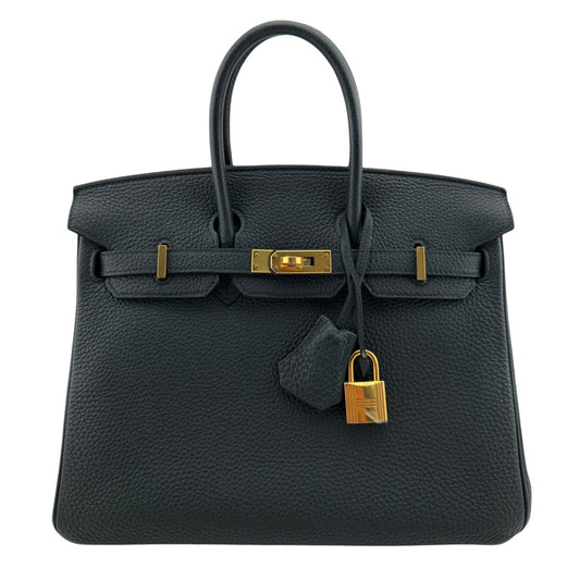 Hermes Birkin 25 Vert Cypress Dark Green Togo Leather Gold Hardware Handbag