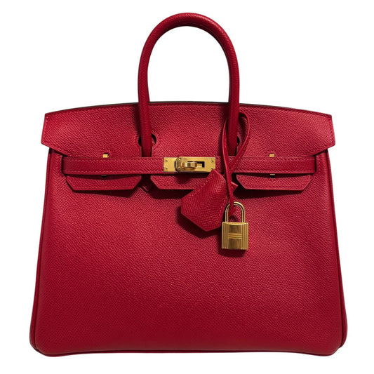 Hermes Birkin 25 Special Order Rouge Casaque Red Epsom Leather Gold Hardware