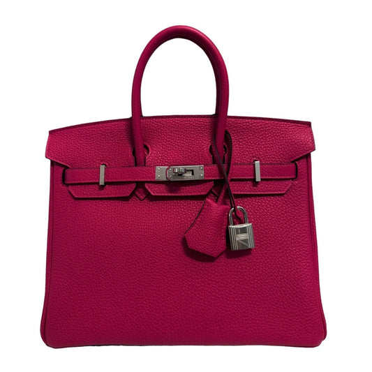 Hermes Birkin 25 Framboise Pink Red Togo Handbag Palladium Hardware 2022