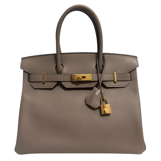 Hermes Birkin 30 Gris Asphalt Gray Epsom Leather Gold Hardware
