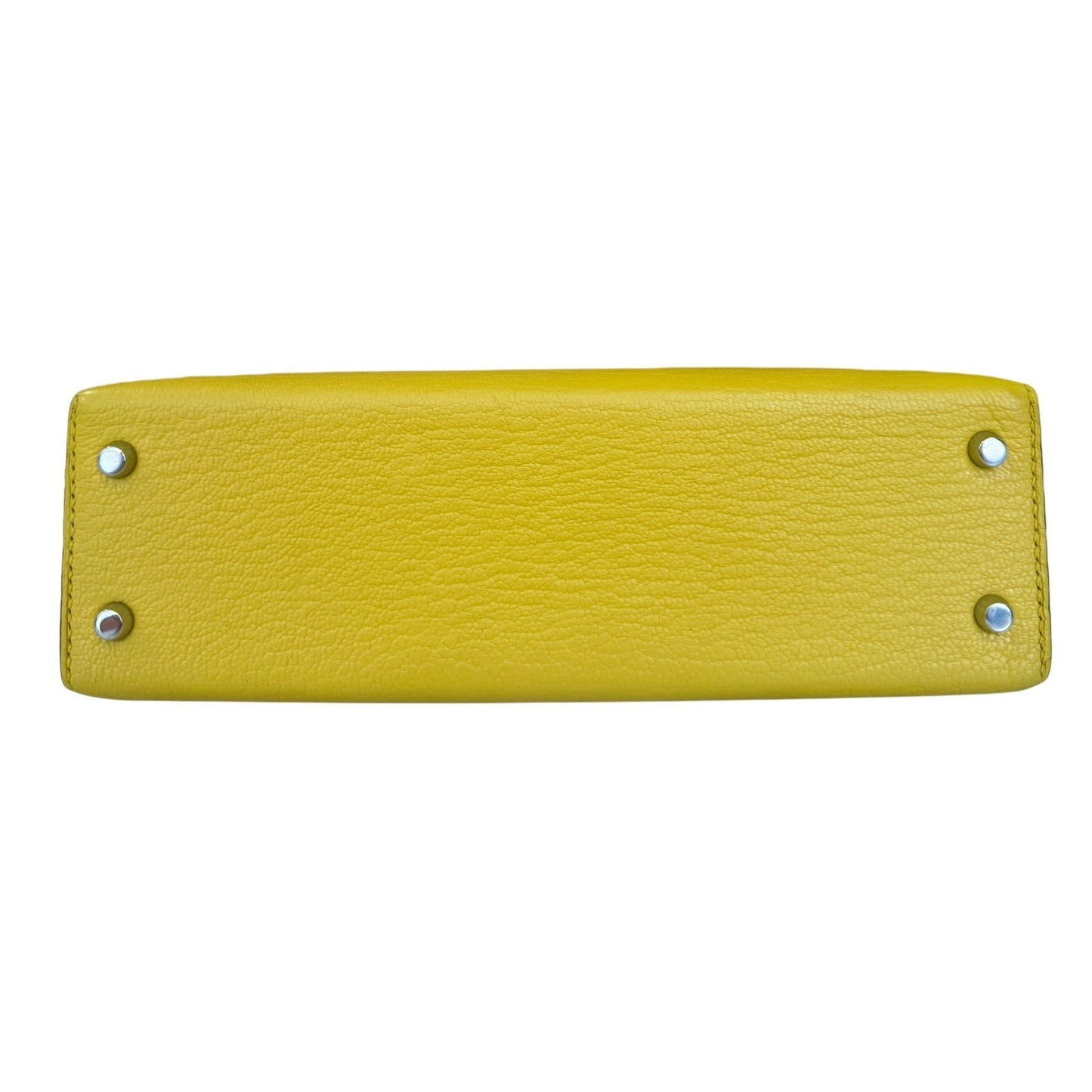 Hermes Kelly Mini 20 Verso Jaune Naples Orange Chèvre Leather Palladium Hardware