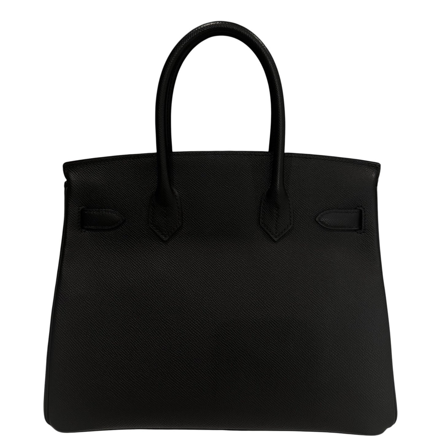 Hermes Birkin 30 Black Noir Epsom Leather Palladium Hardware RARE